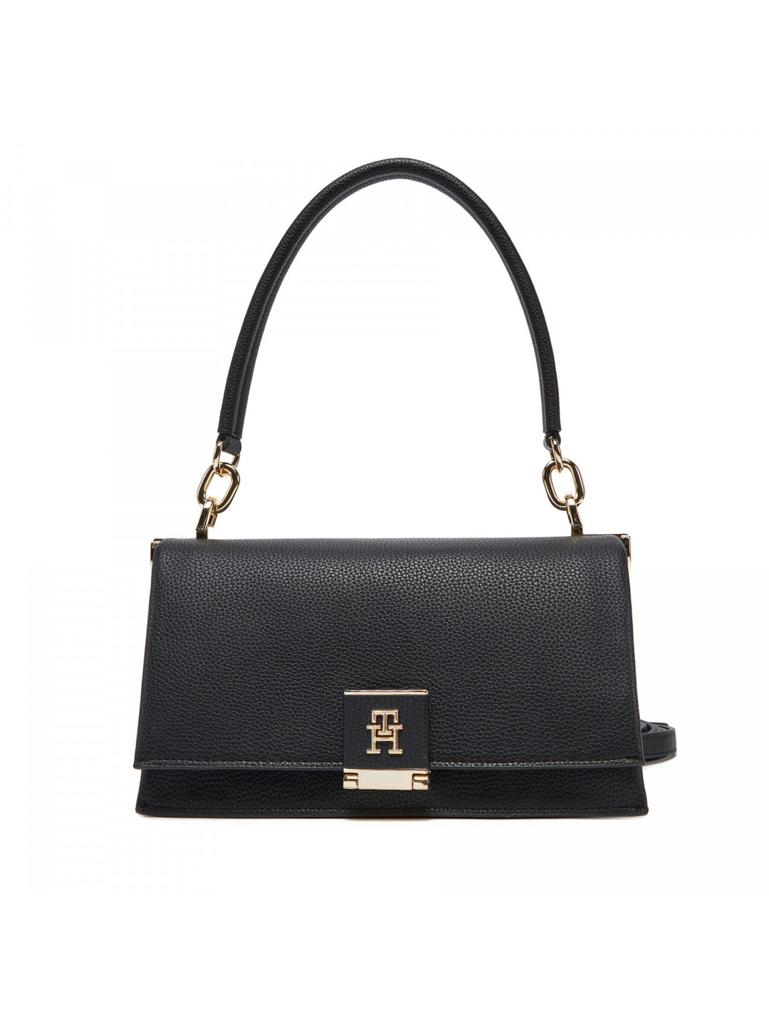 Kabelka Tommy Hilfiger Th Her Med Crossover AW0AW17216 Černá